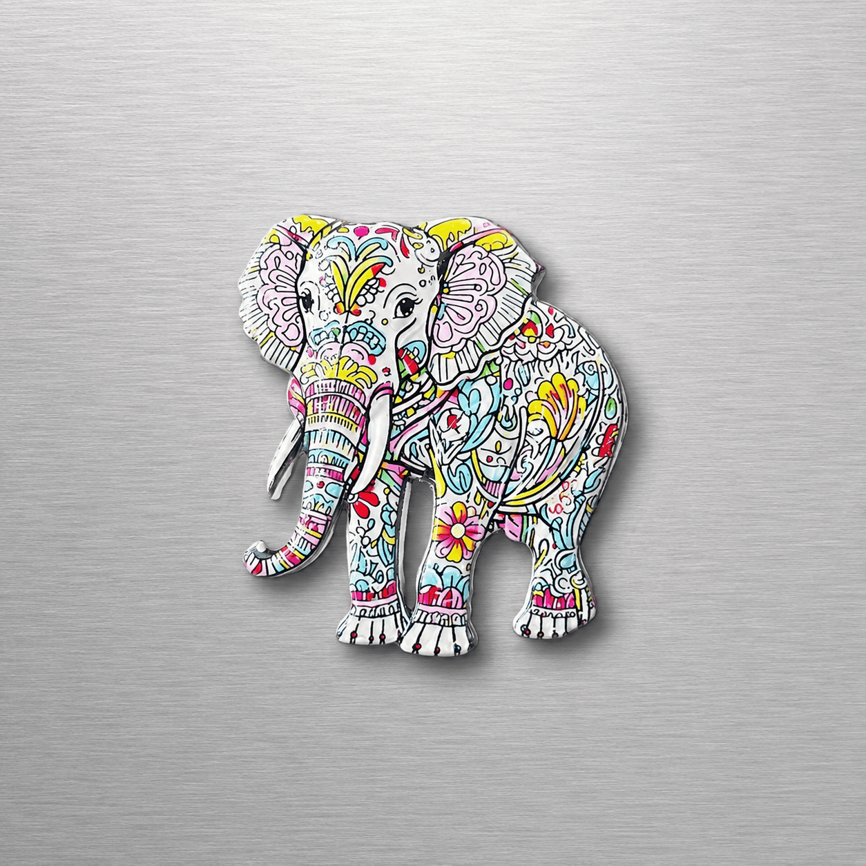 Elephant 8.5cm Ceramic Magnet Style 6
