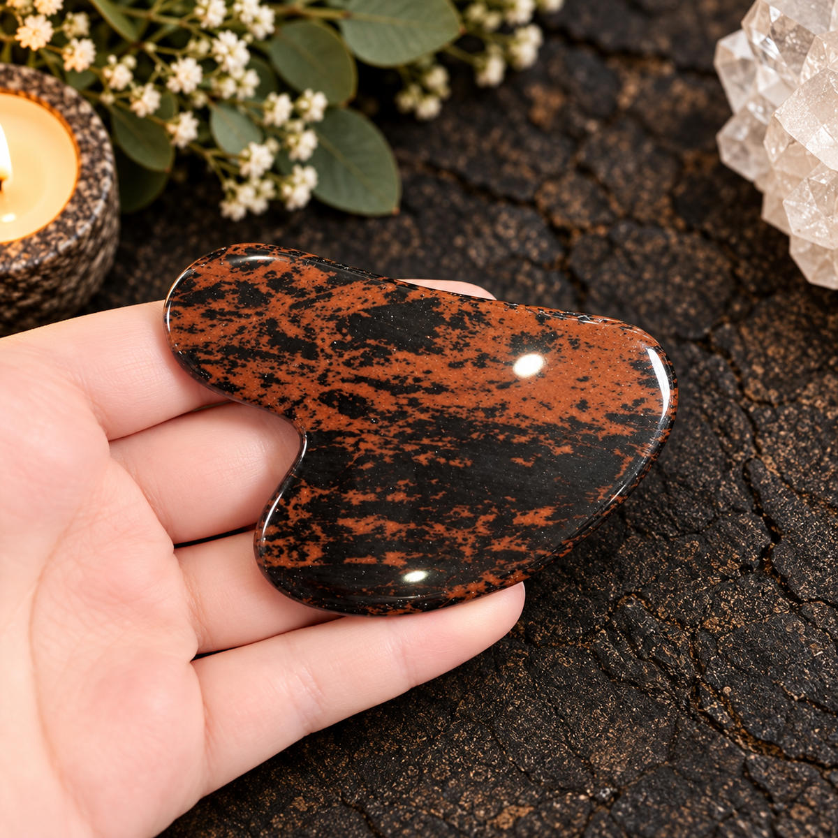 Mahogany Obsidian Gua Sha