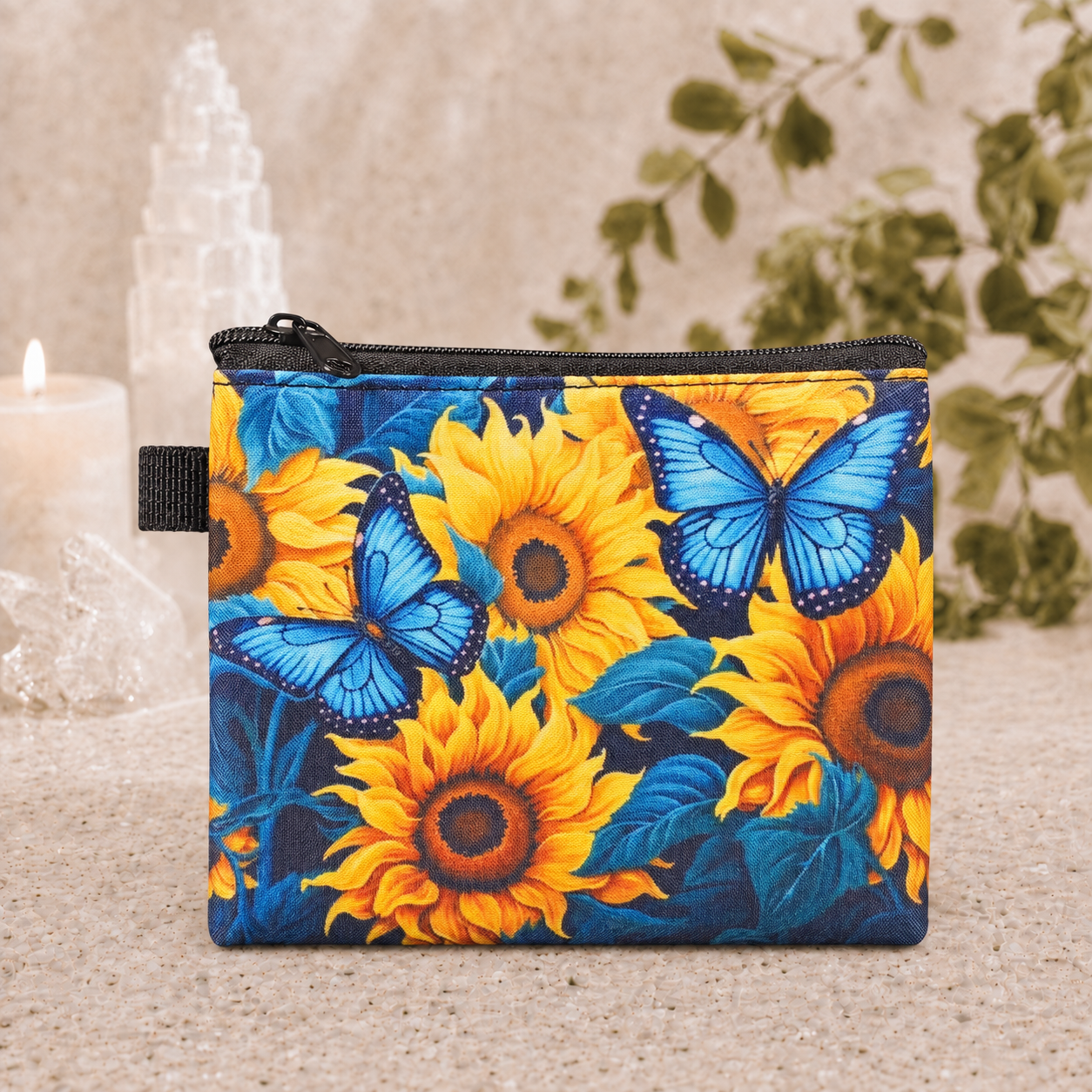 Sunflowers & Butterflies Coin Purse