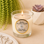 Problem Solver - Red Jasper with Amber Soy Wax Tealight Candle