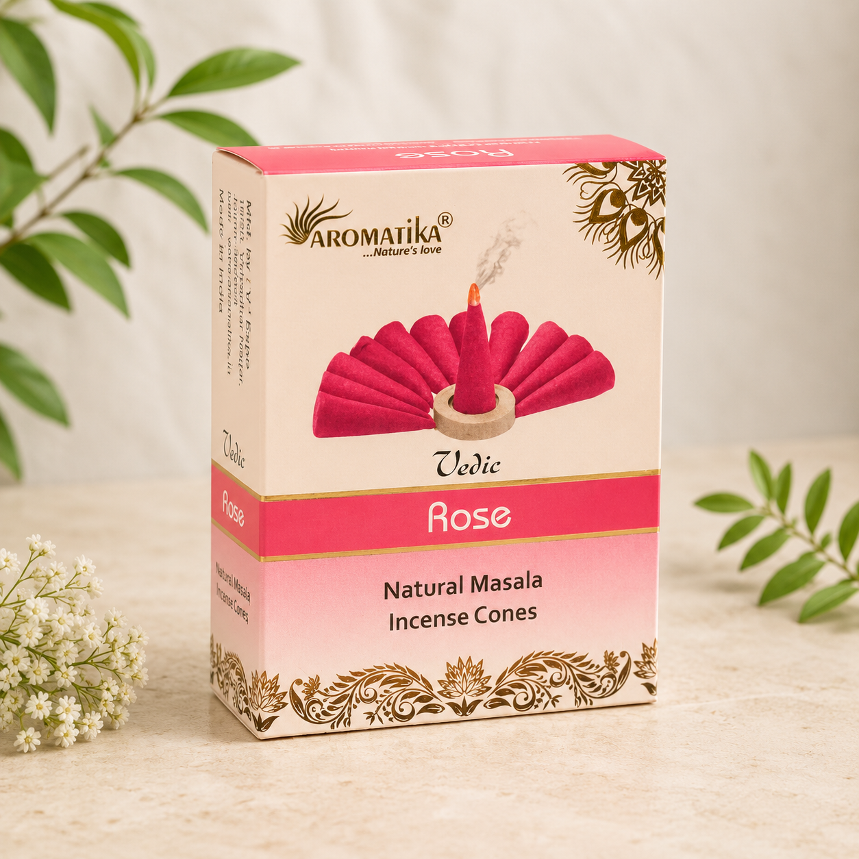 Aromatika Dhoop Incense Cones - Rose