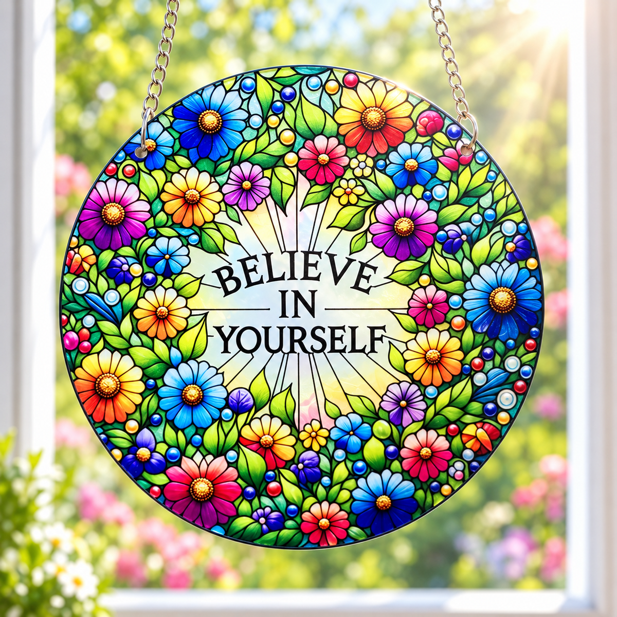 15cm Acrylic Suncatcher - Believe In Yourself