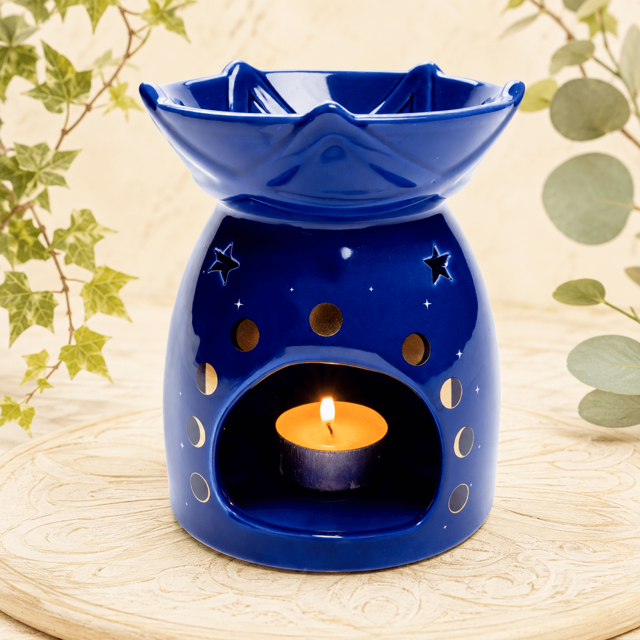 14cm Triple Moon Ceramic Oil Burner