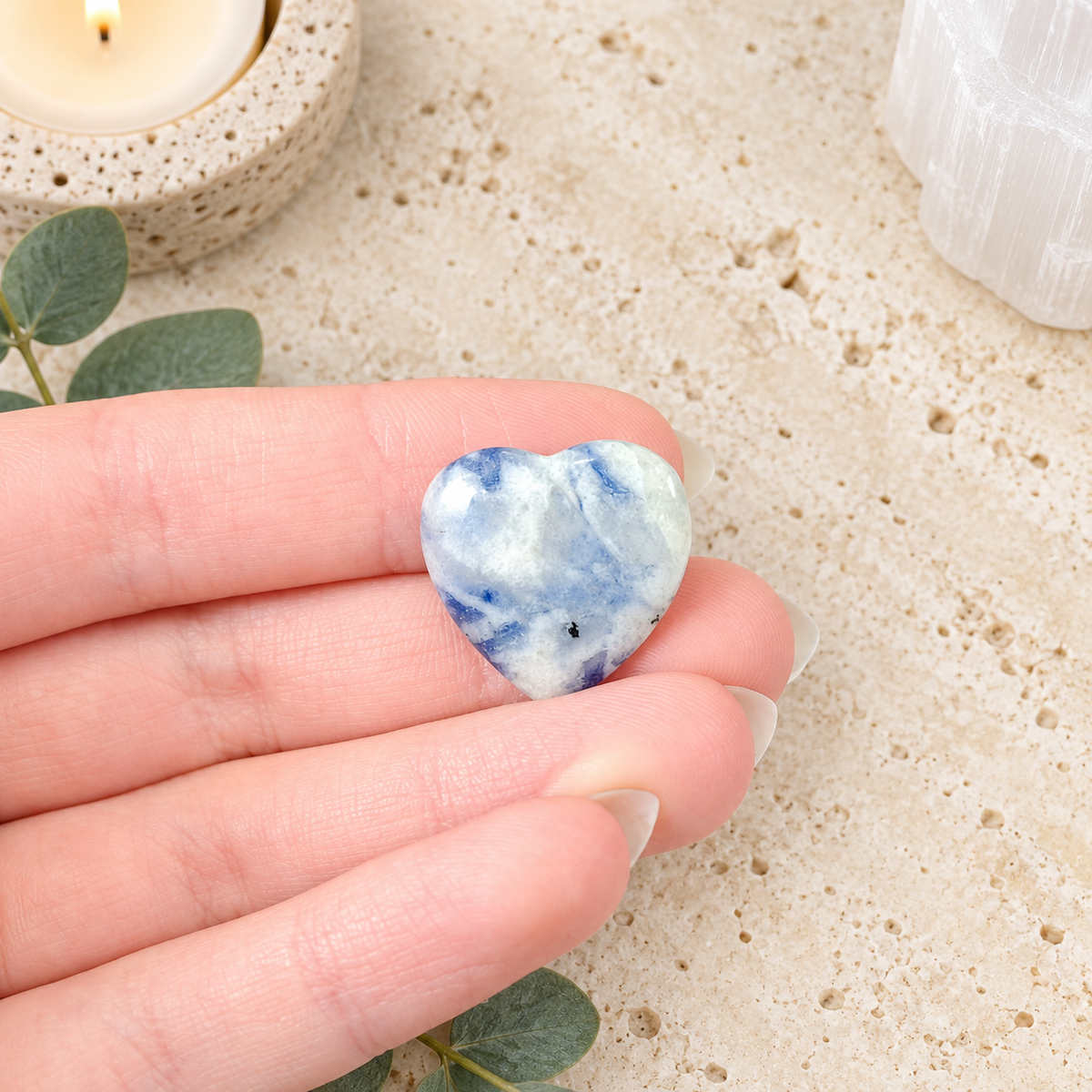 Afghanite 2cm Gemstone Heart