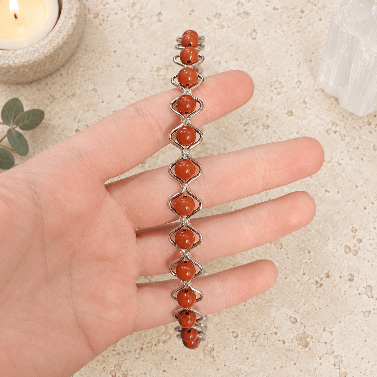 Red Jasper Gemstone Headband