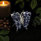Blue Goldstone Gemstone Butterfly