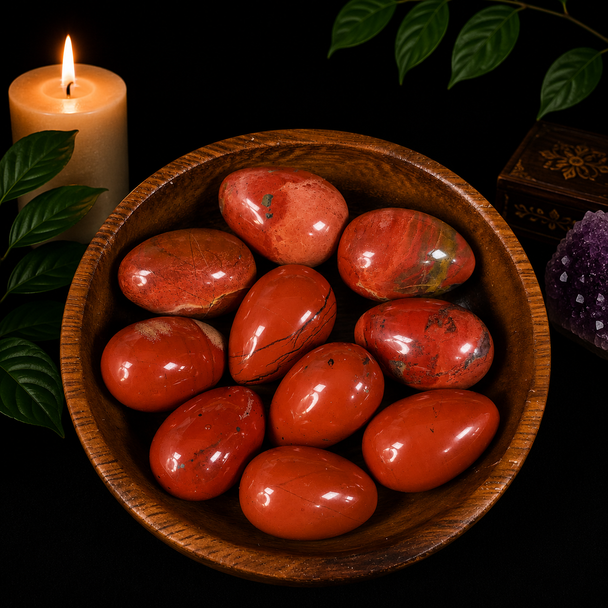 3cm Gemstone Egg - Red Jasper