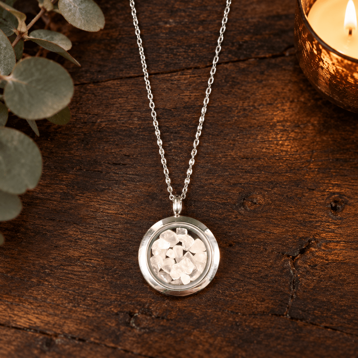50cm Rose Quartz Chip Necklace