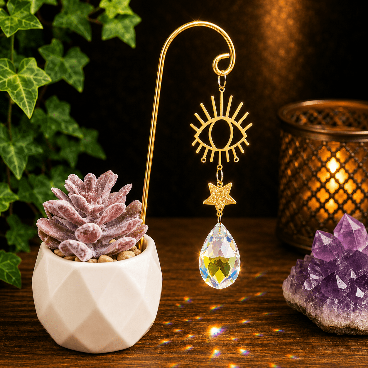 17cm Gold Eye Garden Stick