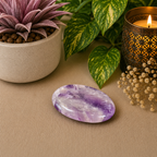Amethyst Oval Shape Worry Stone (Thumb Stone)
