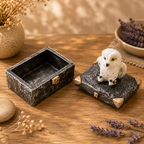 Snowy Owl Treasure Chest Trinket Box