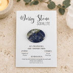 Sodalite Oval Shape Worry Stone (Thumb Stone)