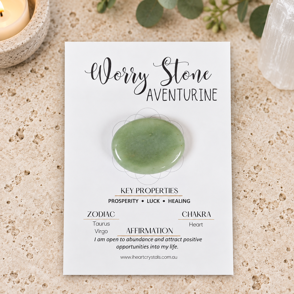 Aventurine Oval Shape Worry Stone (Thumb Stone)