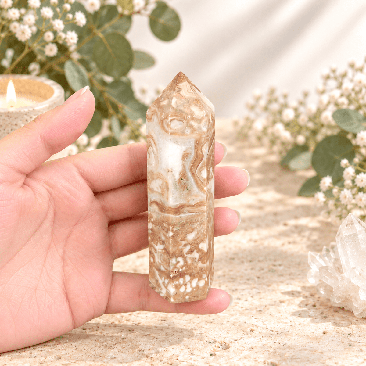 105g Rainbow Banded Calcite Tower
