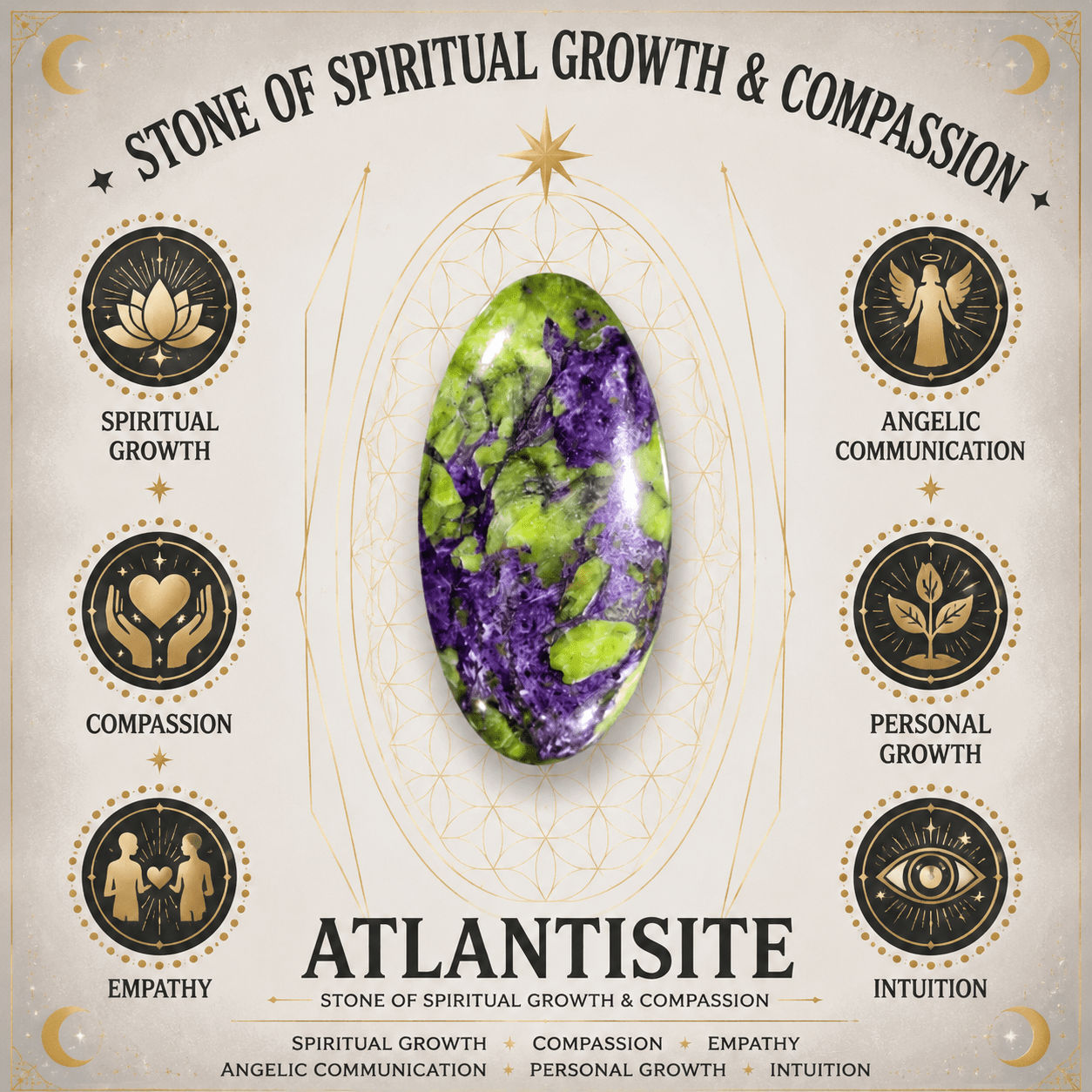 12mm Atlantisite Gemstone Bracelet