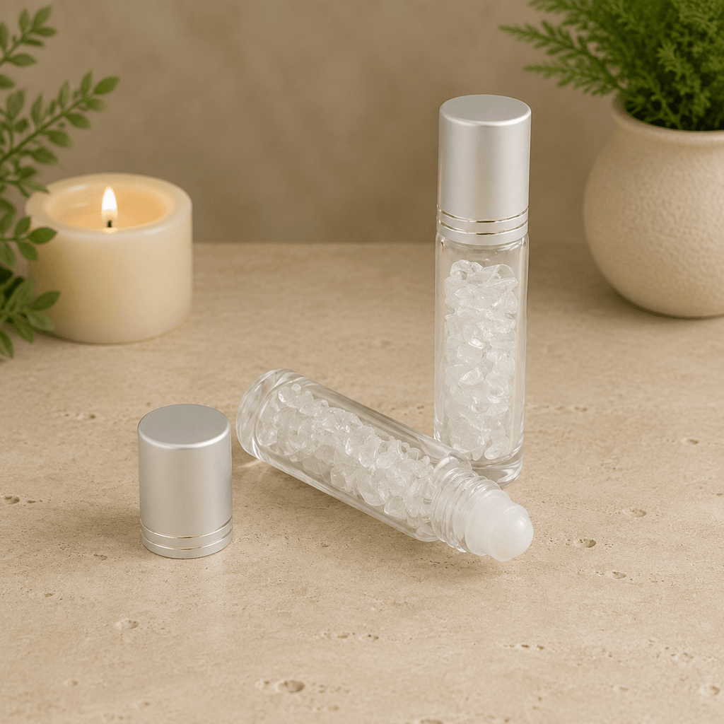 Clear Quartz Roller-Oil Bottle