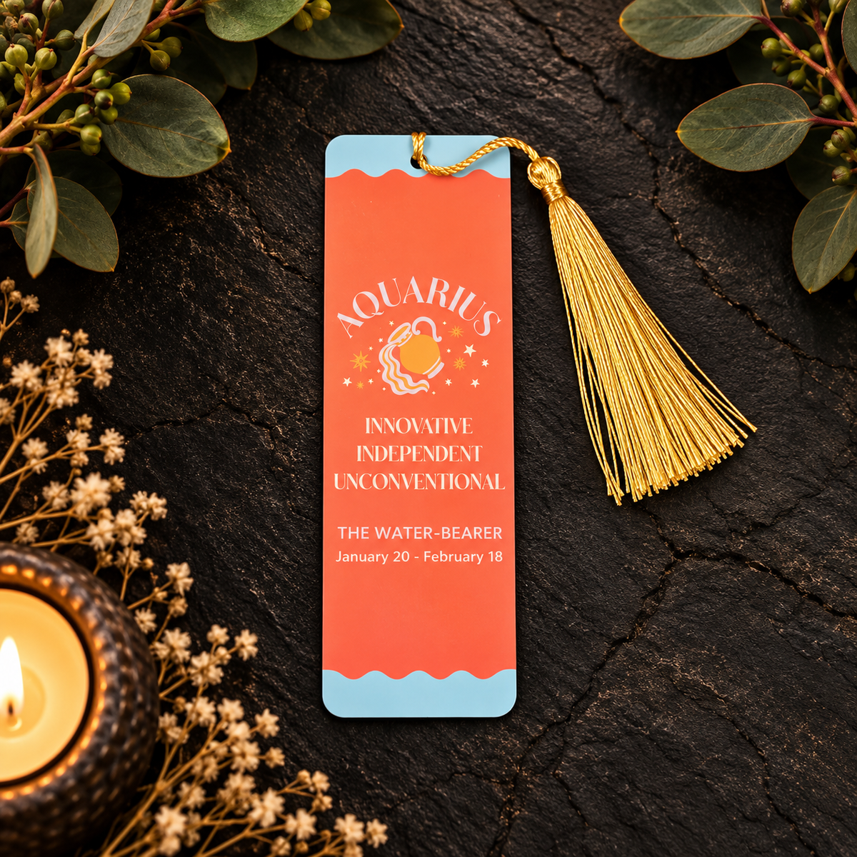 Aquarius Zodiac Zest Bookmark