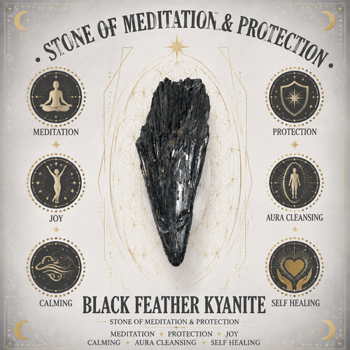 100g Black Feather Kyanite