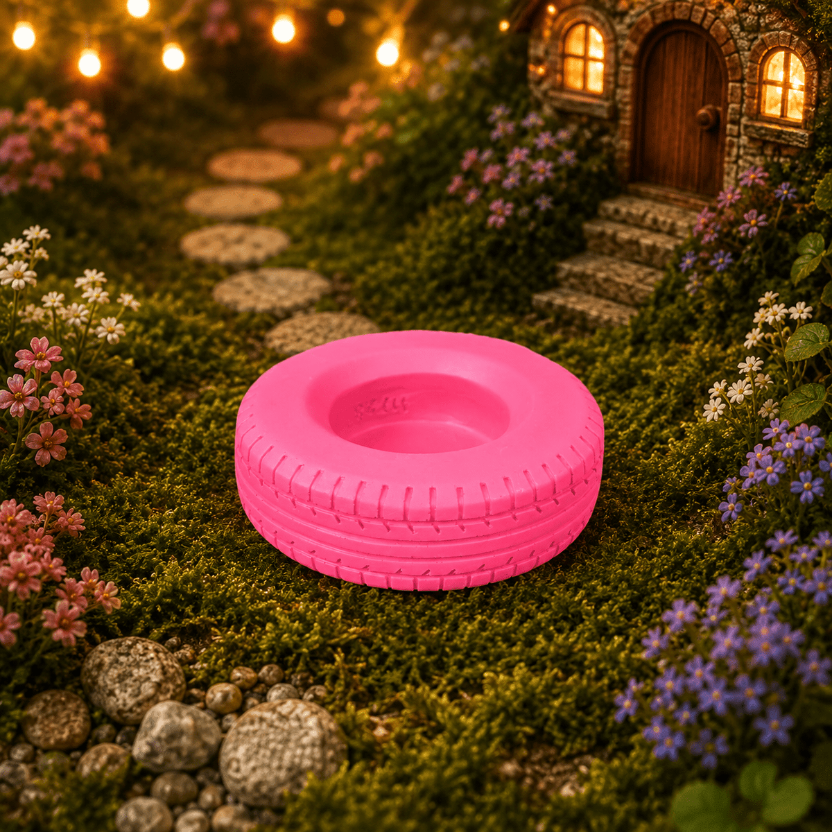 10cm Large Hot Pink Tyre