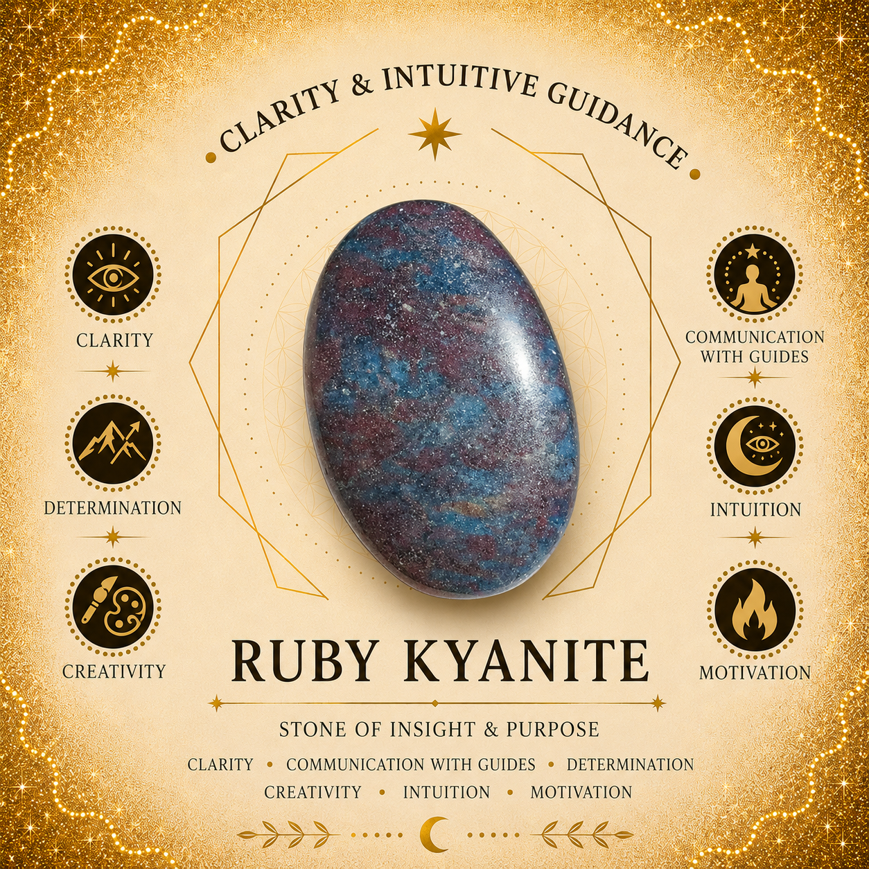 8mm Ruby Kyanite Gemstone Bracelet