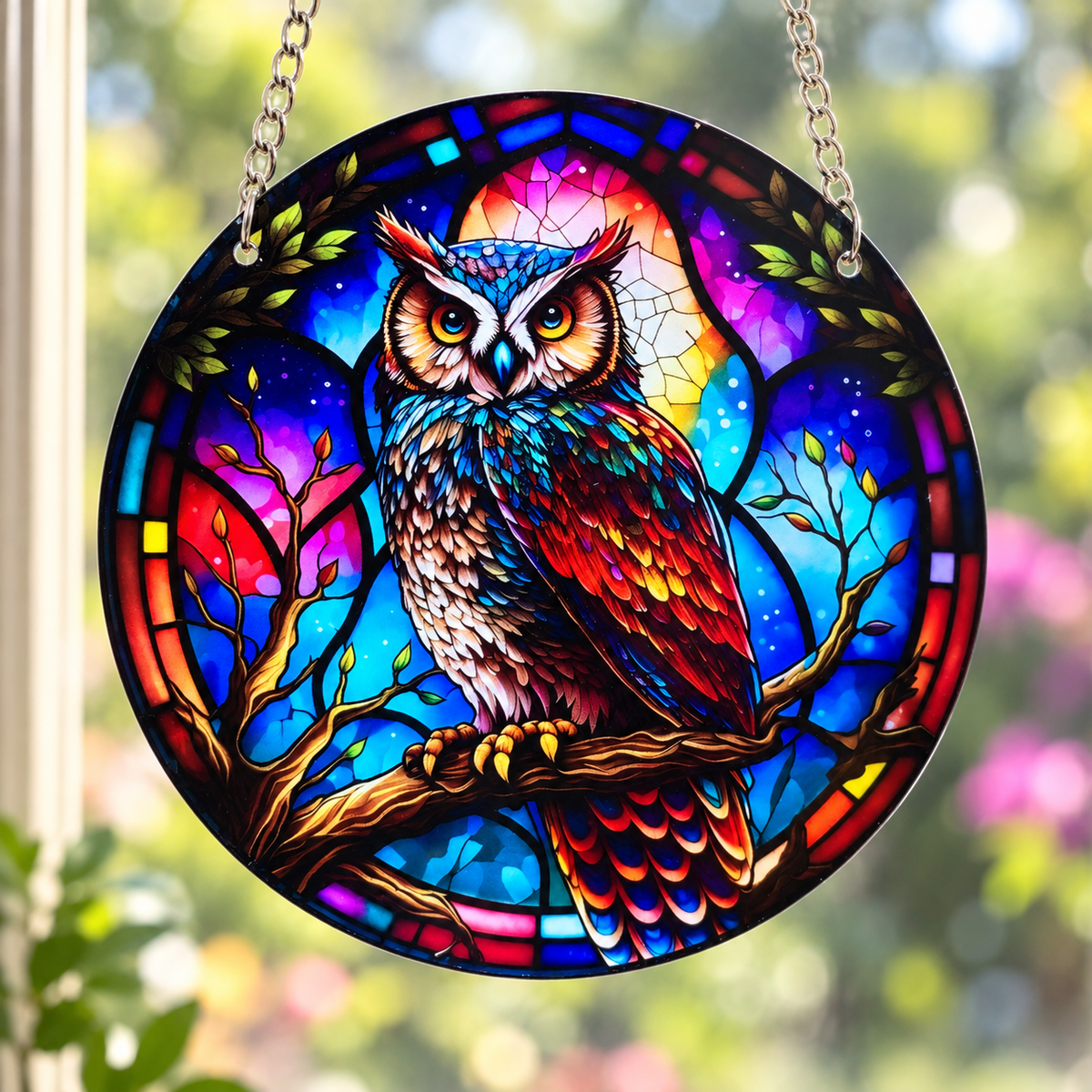 15cm Acrylic Suncatcher - Midnight Owl