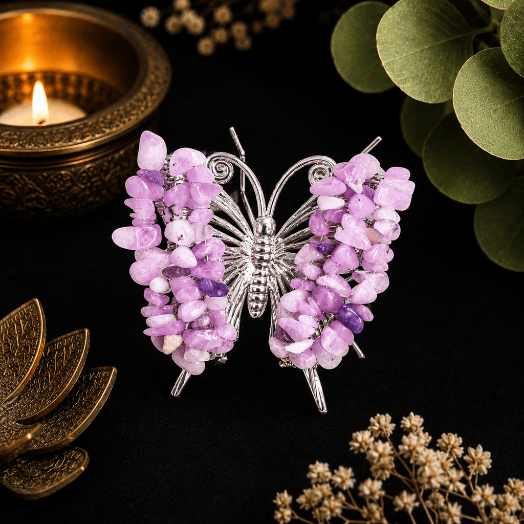 Lepidolite Gemstone Butterfly