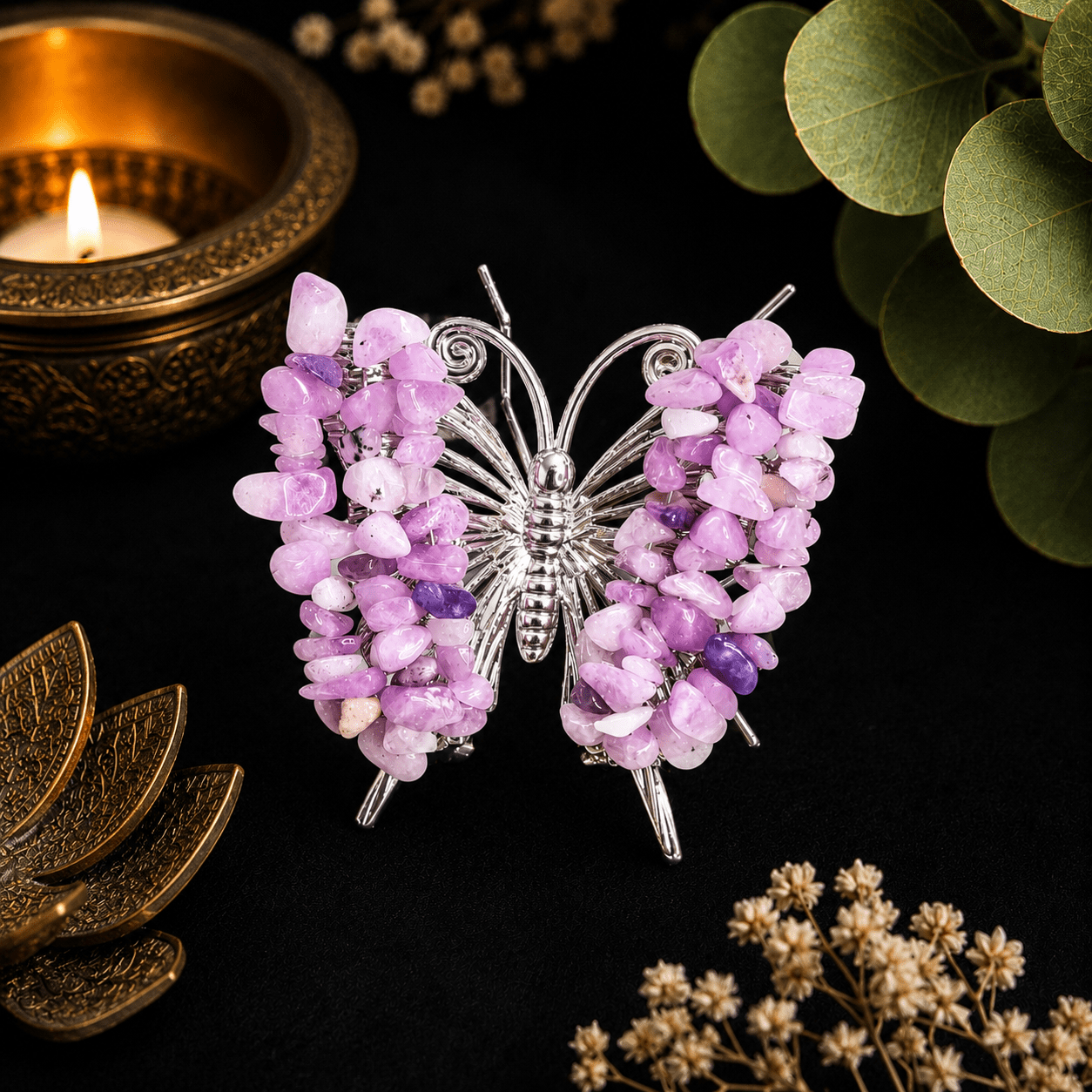 Lepidolite Gemstone Butterfly