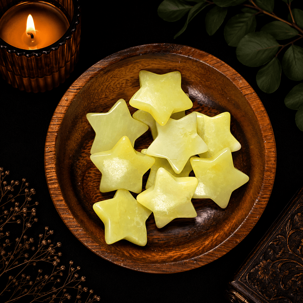 Lemon Jade 3cm Gemstone Star