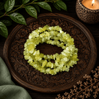 Lemon Jade Gemstone Chip Bracelet