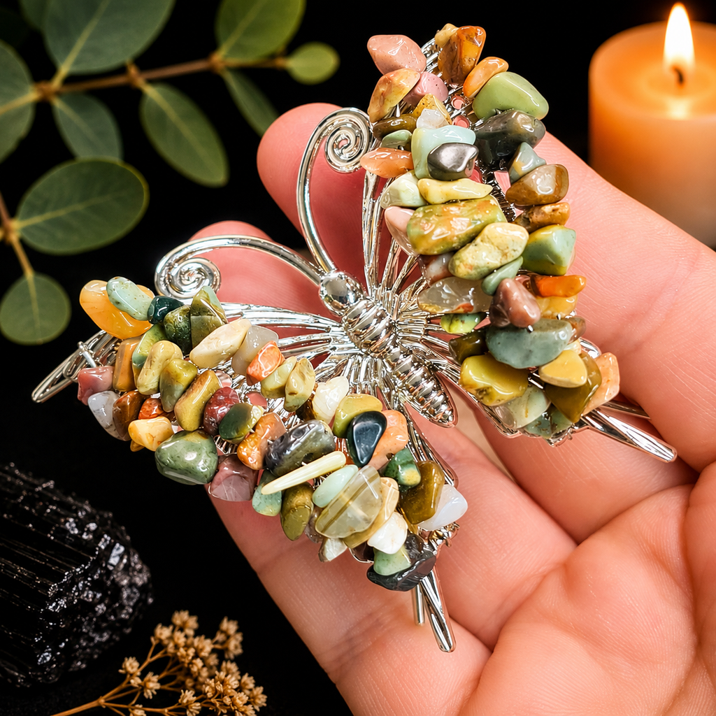 Gemstone Butterfly - Picasso Jasper