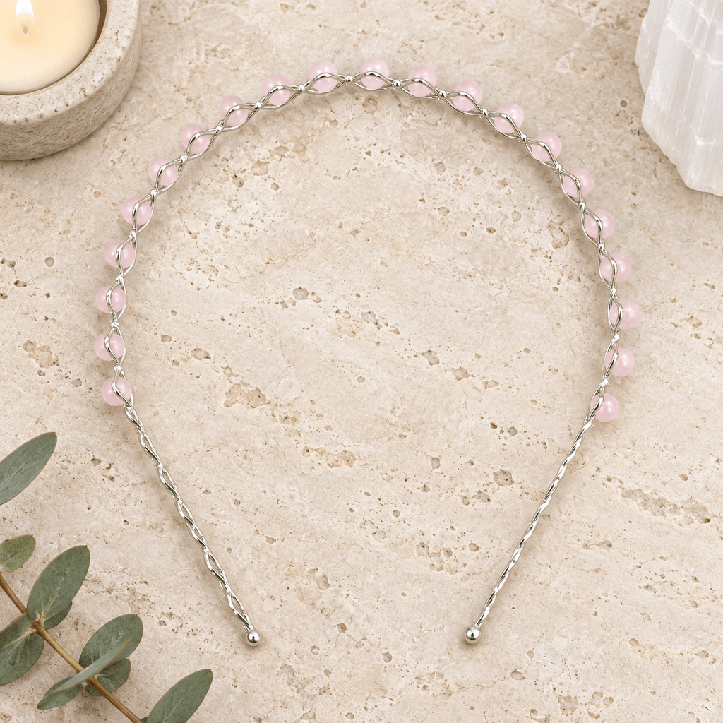 Rose Quartz Gemstone Headband