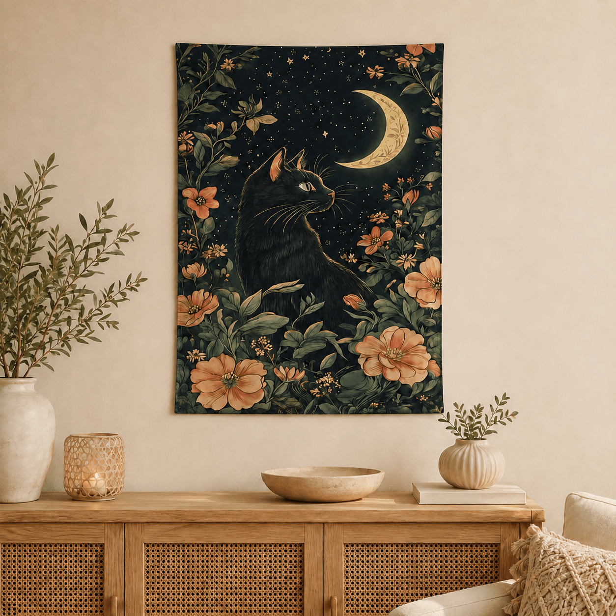 Black Cat Wall Hanging