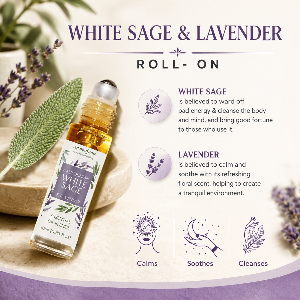 Californian White Sage & Lavender Essential Oil Roll-On 10ml