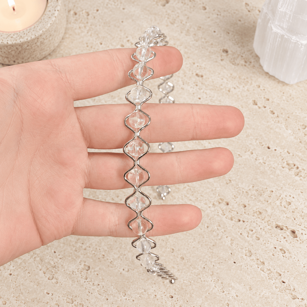 Clear Quartz Gemstone Headband