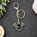 Black Banded Agate Bat Keyring