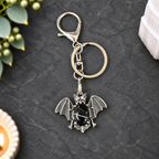 Black Banded Agate Bat Keyring