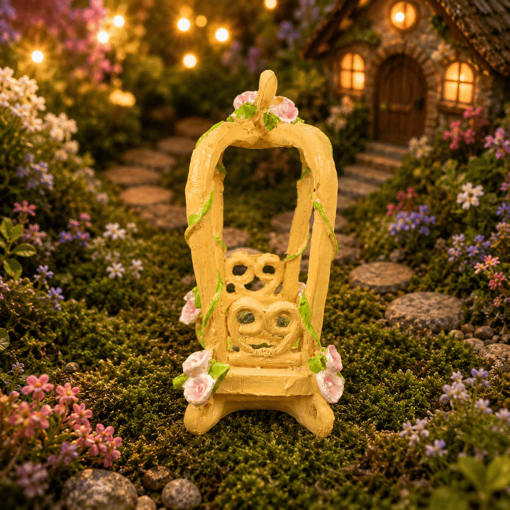15cm Fairy Garden Bed with Pink Flowers