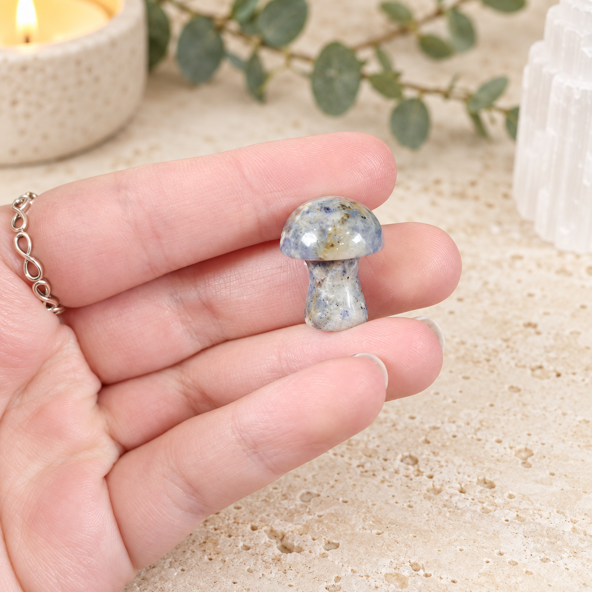 Sodalite 2cm Gemstone Mushroom
