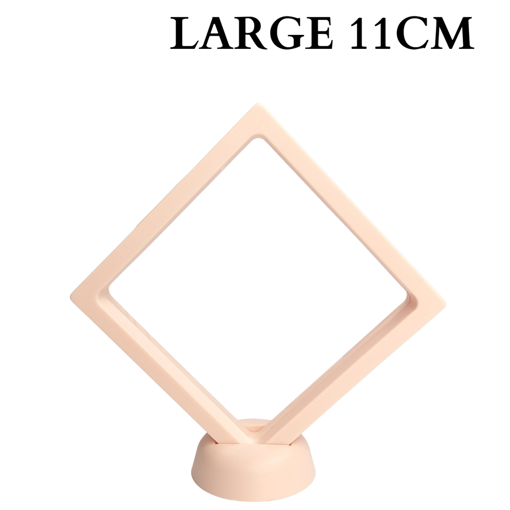 11cm Large Square Floating Display Stand - Apricot