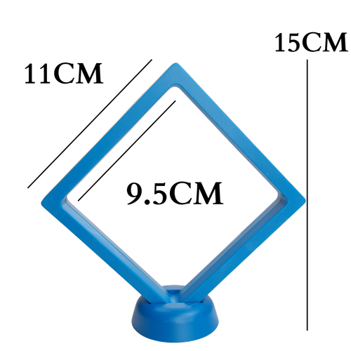 11cm Large Square Floating Display Stand - Blue