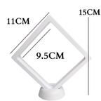 11cm Large Square Floating Display Stand - White