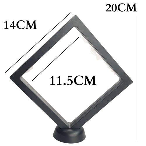 14cm X Large Square Floating Display Stand - Black