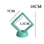 7cm Small Square Floating Display Stand - Turquoise