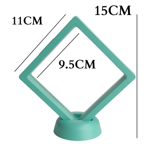 11cm Large Square Floating Display Stand - Turquoise