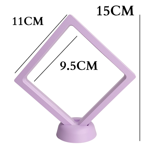11cm Large Square Floating Display Stand - Purple