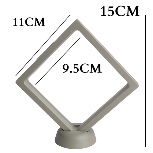 11cm Large Square Floating Display Stand - Grey