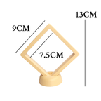 9cm Medium Square Floating Display Stand - Yellow