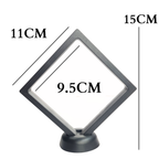 11cm Large Square Floating Display Stand - Black