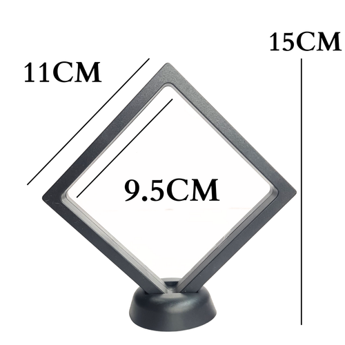 11cm Large Square Floating Display Stand - Black