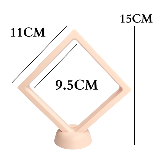 11cm Large Square Floating Display Stand - Apricot